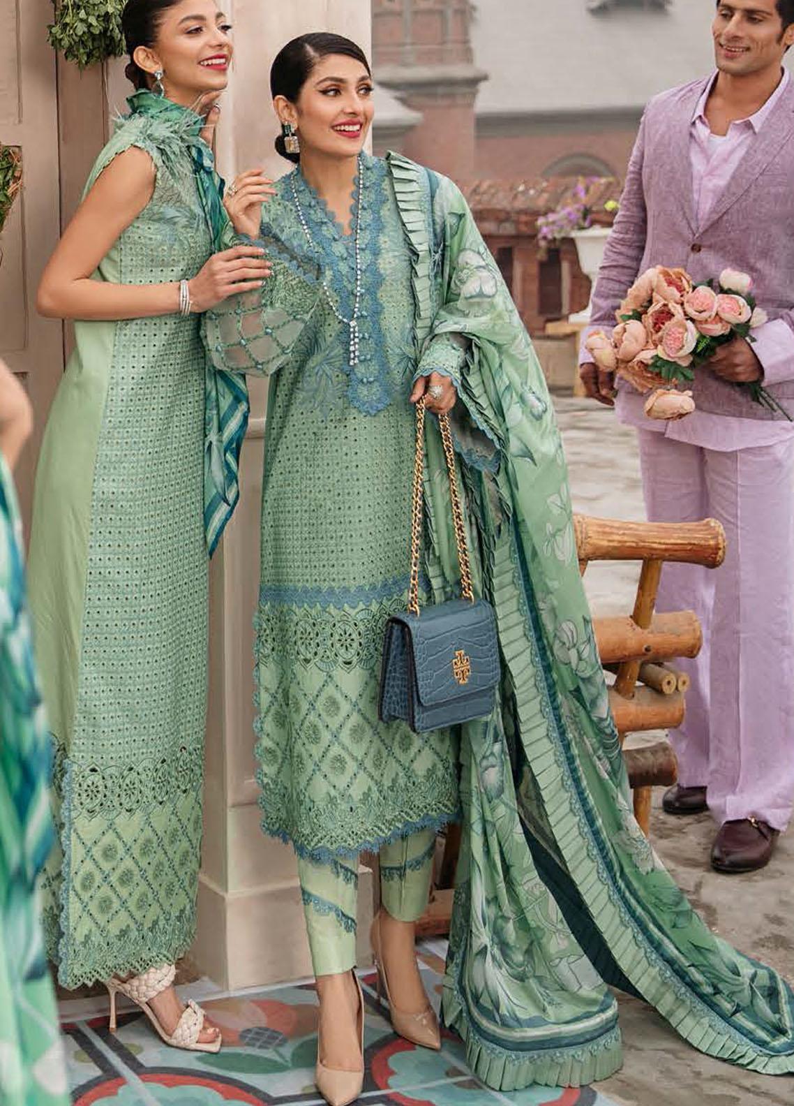 Mushq Chikenkari Embroidered Dhanak Three Piece MQ-812