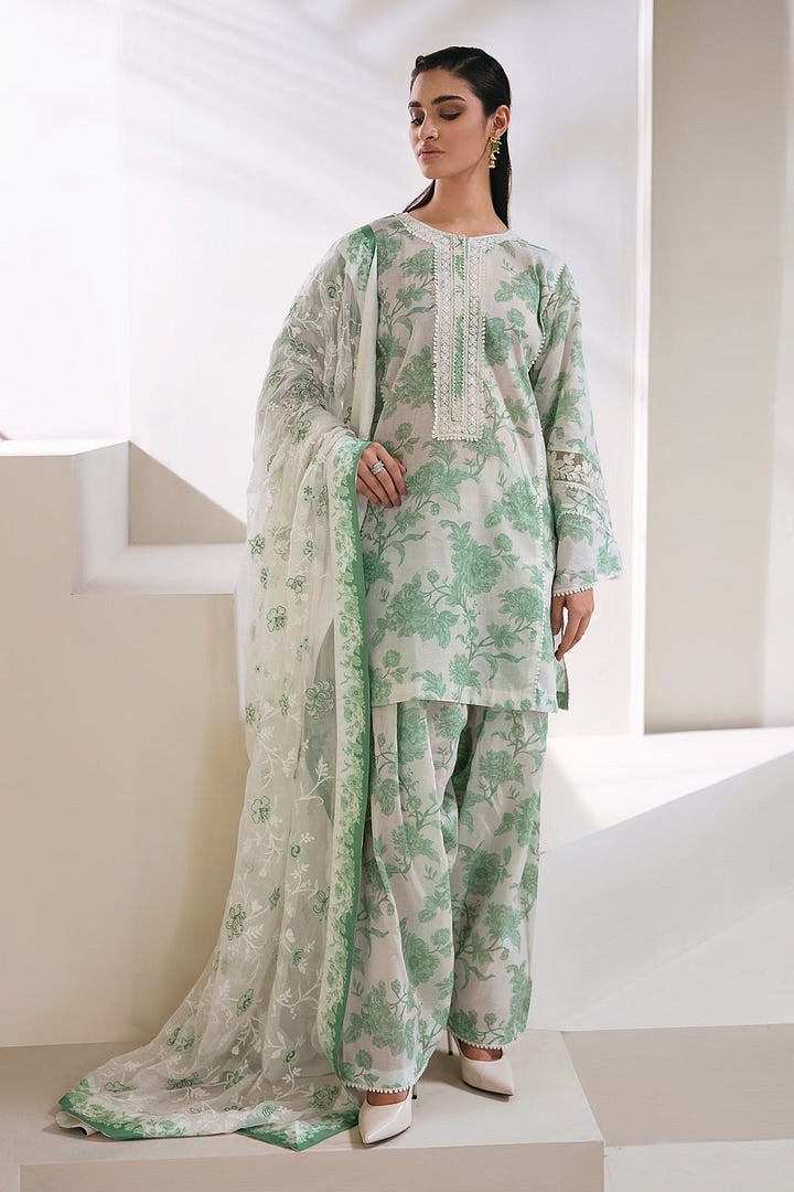 Charizma Linen Printed 3PC (D-501)