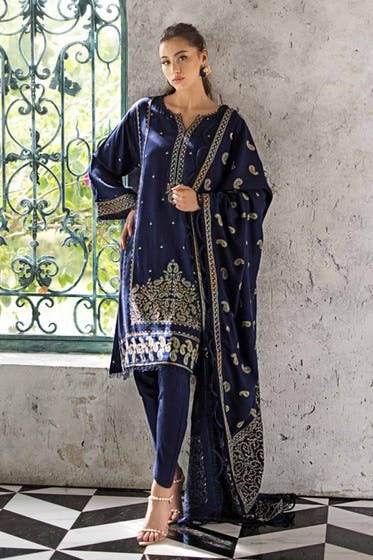 Gull Ahmed GA-901 Embroidered Dhanak Three Piece Winter Collection