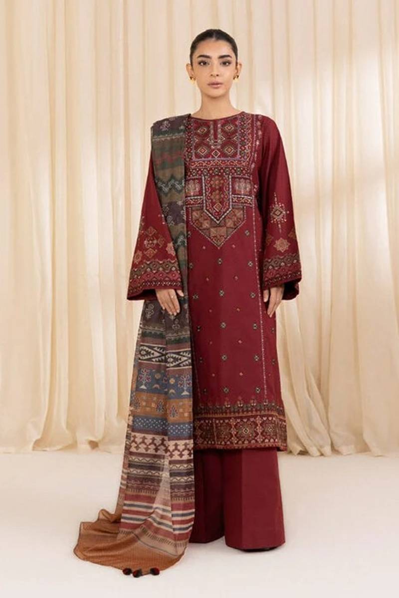 sapphire Embroidered lawn Three Piece SP-715 –
