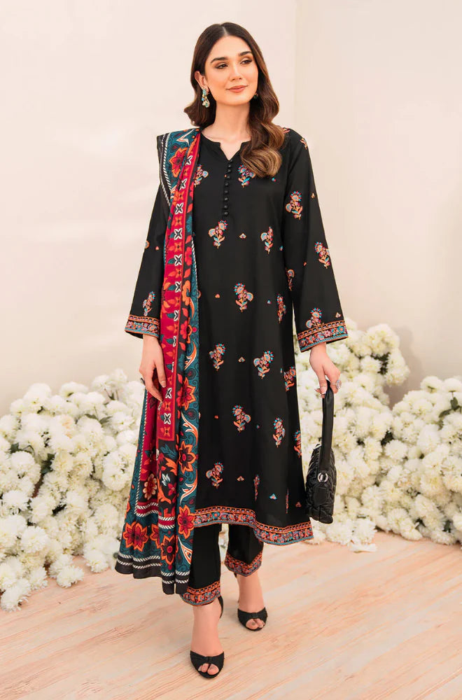 Zarashah jhan Embroidered Dhanak Three Piece ZSJ-749