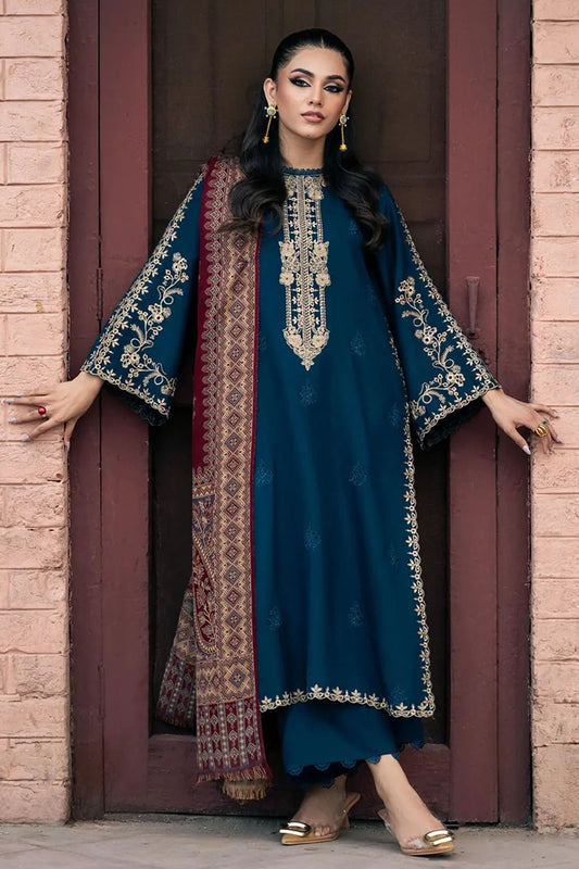 Izel Embroidered Dhanak Three Piece COCO-145