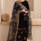 FCC ZC-125 Embroidered Velvet Three piece With Velvet Shawl  Winter Collection