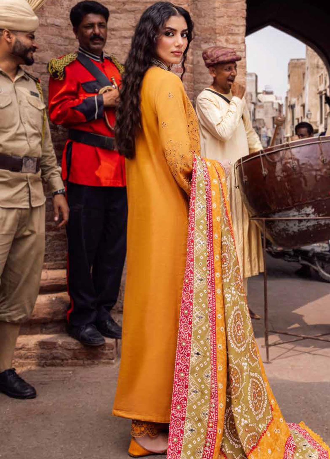 Chikenkari Dhanak Embroidered Winter Collection (D-763 Musturd yellow)