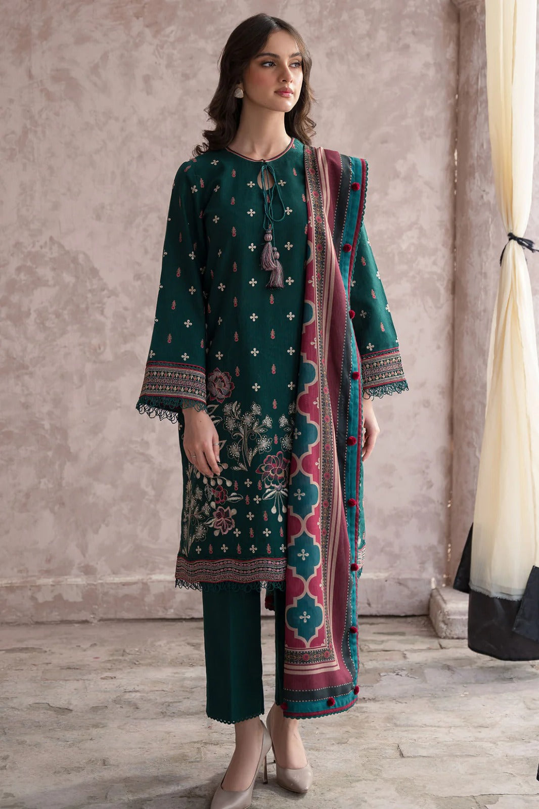 jazmin Embroidered Lawn Three Piece JZ-1001