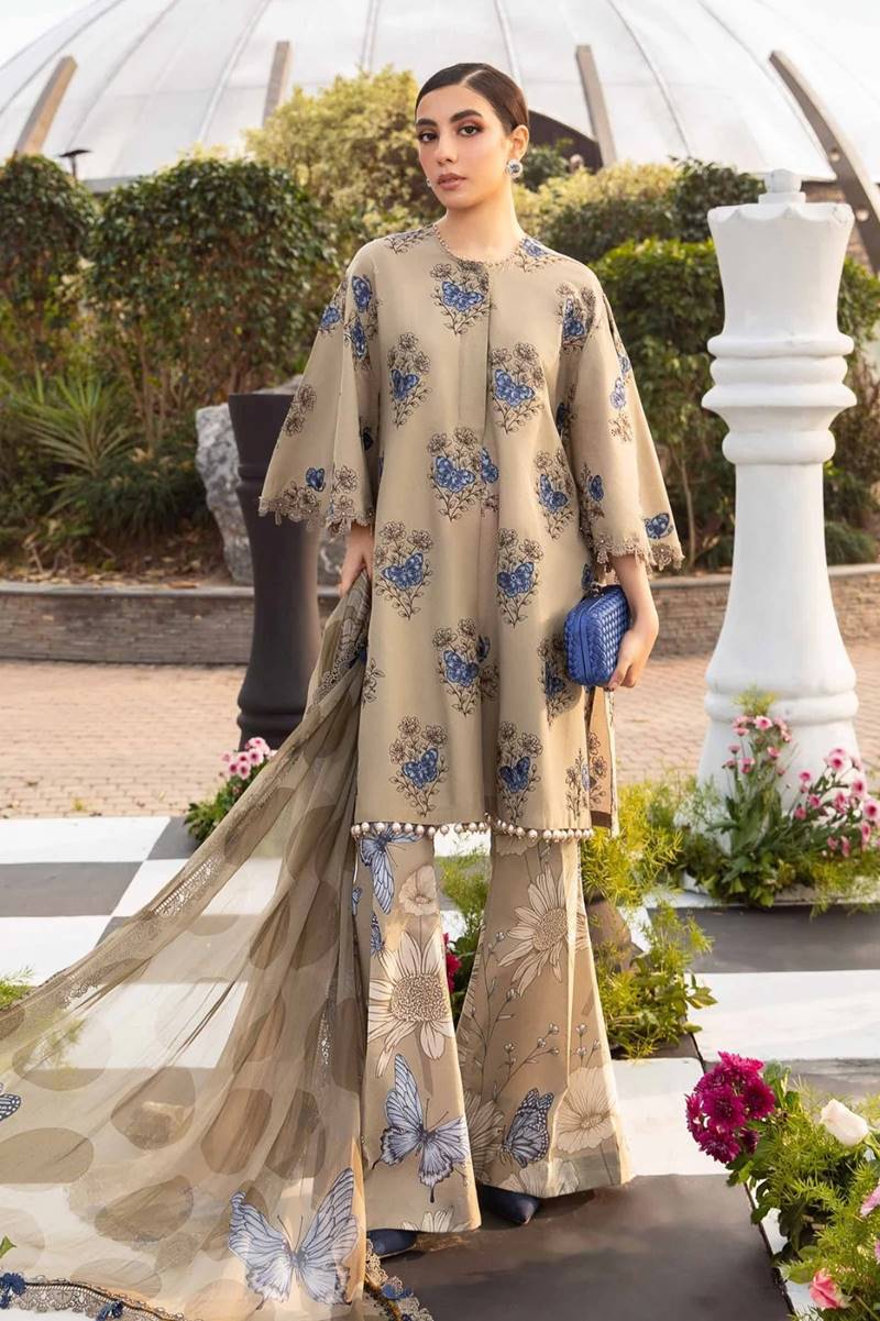 M-Print 1045 Lawn Digital Printed Three Piece