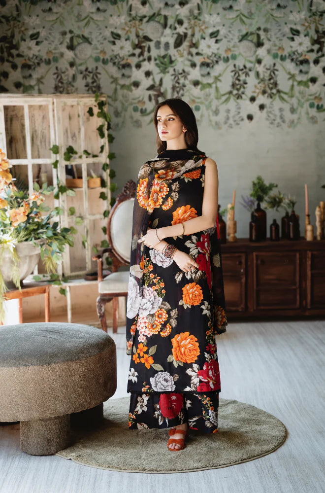 fcc-841 Printed Airjet Shamoz Silk Three Piece