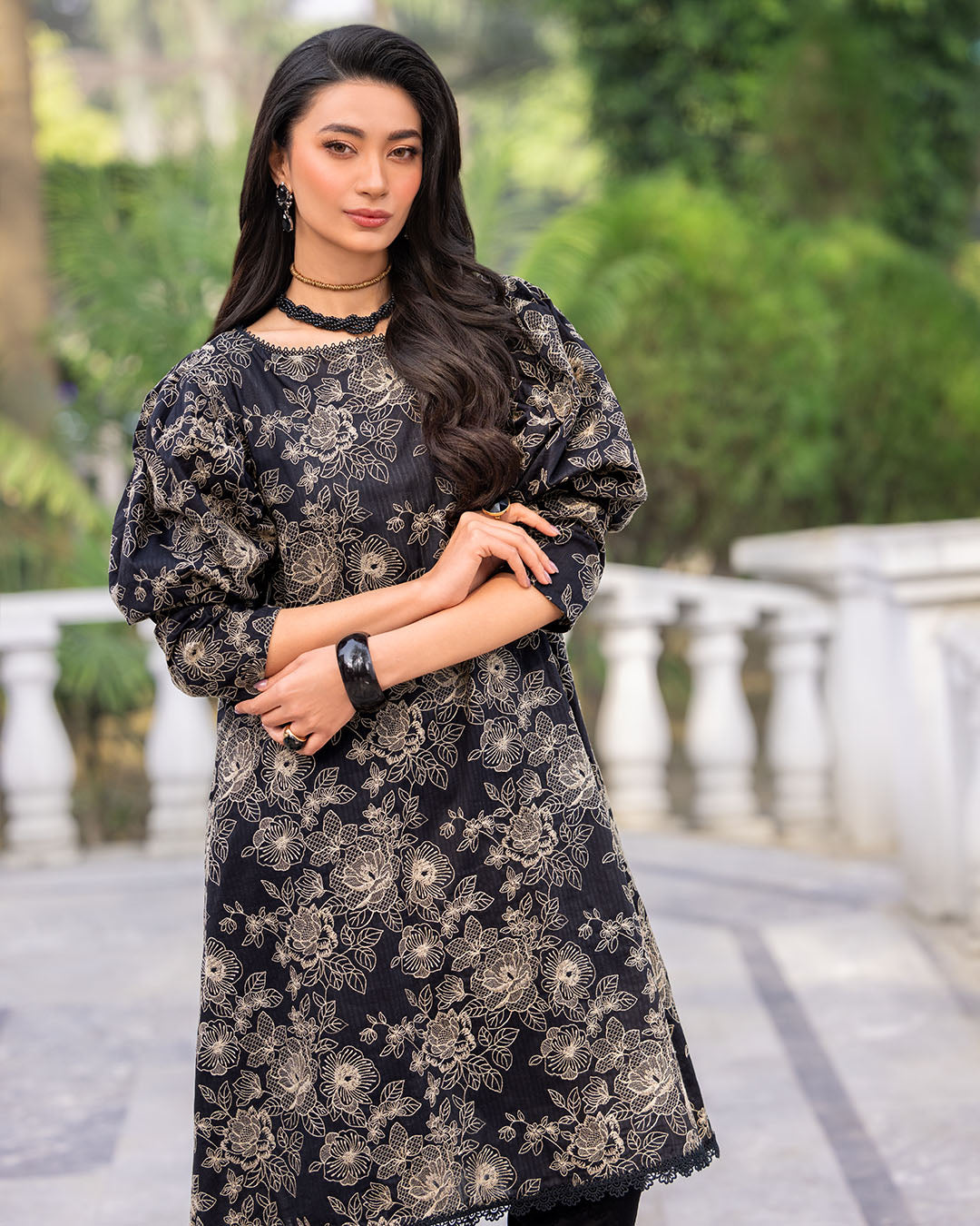 Bareeze D-401 Embroidered Dhanak Three Piece Winter Collection