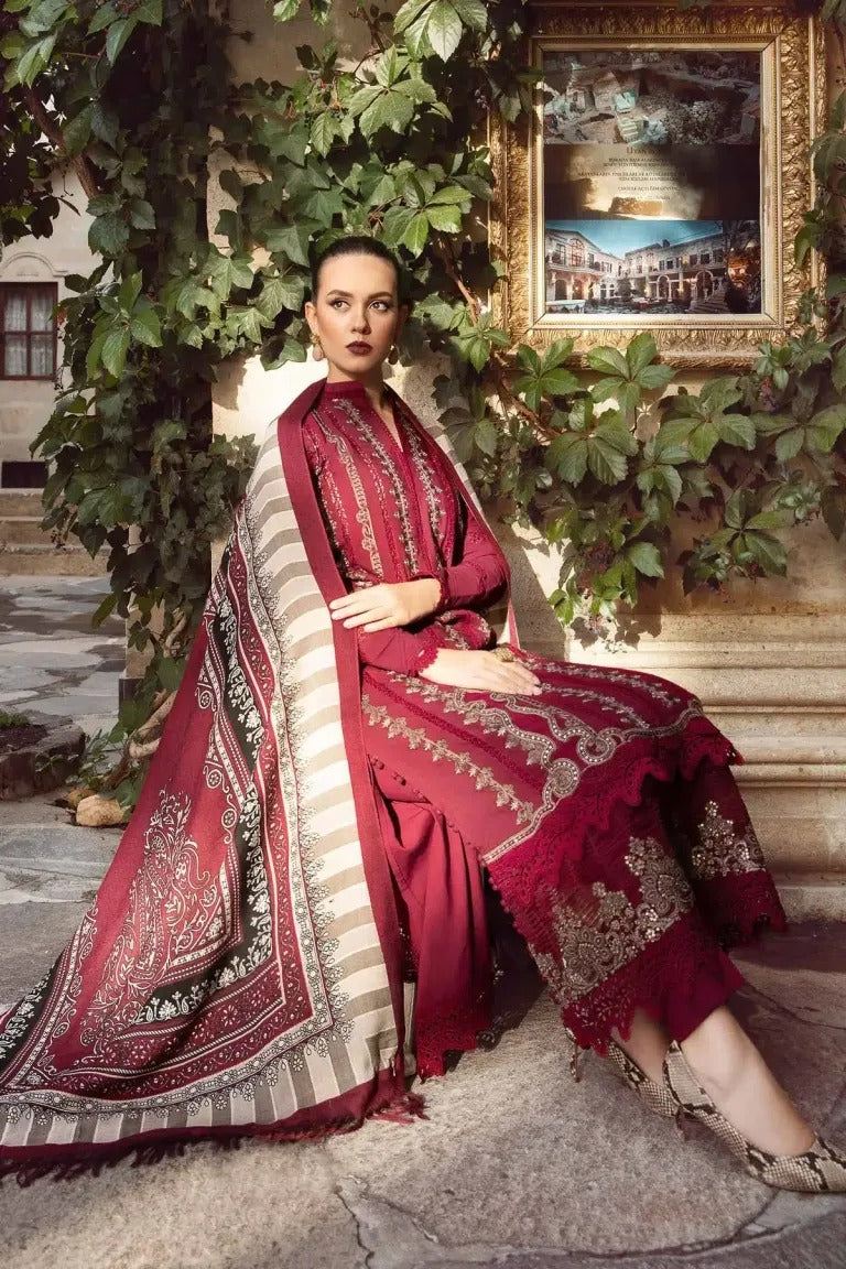 Maria B Embroidered Lawn Three Piece MB-844 Mehron
