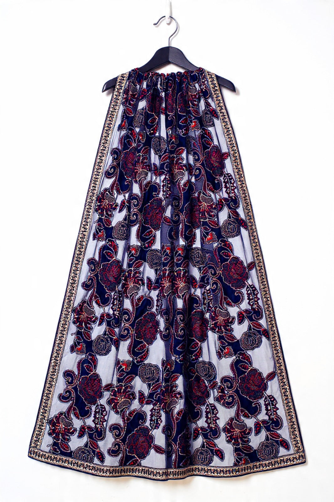 Bareeze BRS-10 Blue Embroidered Heavy Velvet Shawl Winter Collection