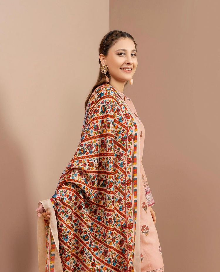 Kayseria Embroidered Dhanak Three Piece SPW-842