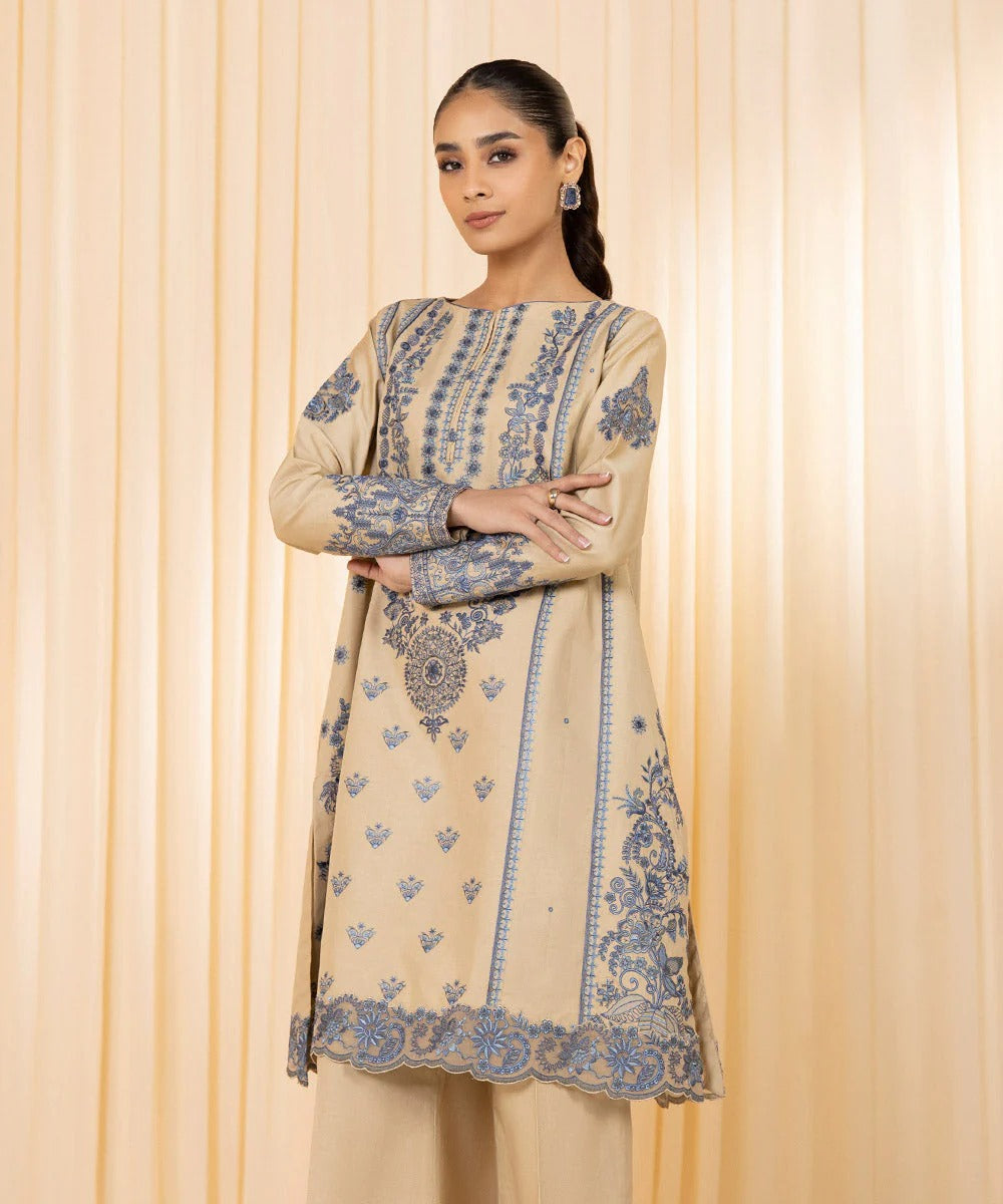 Aruze Marigold Lawn Collection Embroidered two piece
