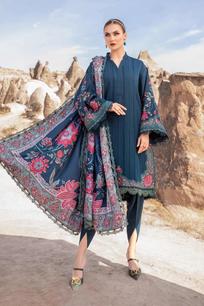 Maria B Chikenkari Embroidered Dahank Three Piece MB-845