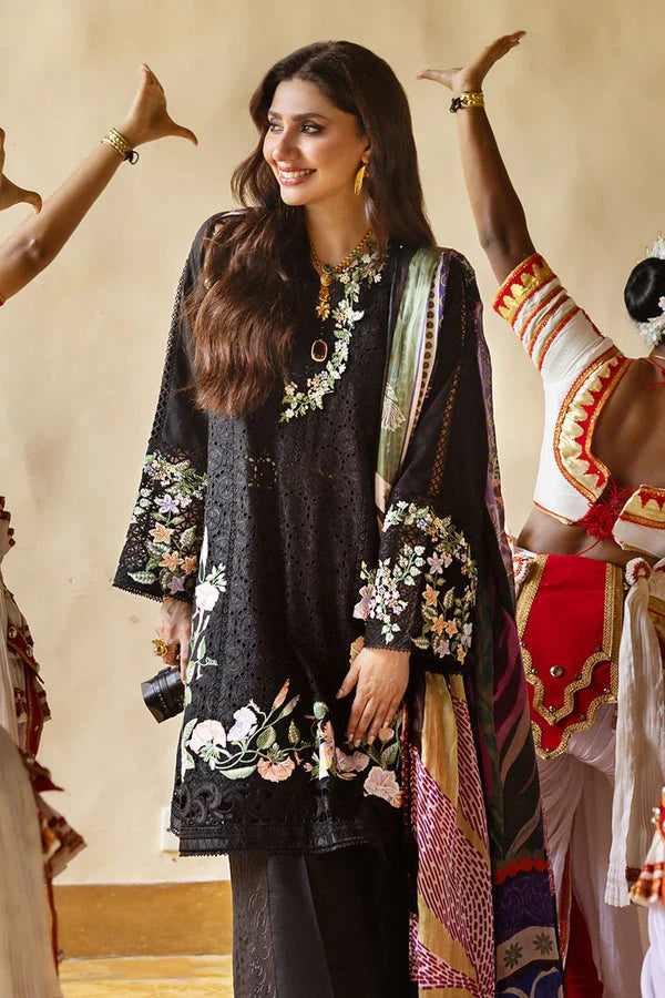 Mushq Embroidered Dhanak Three Piece MQ-404