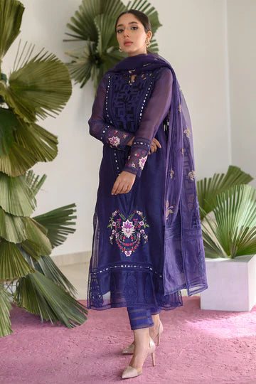 femalechoice Design#30 Organza Linen inner Embroidered 3 pc