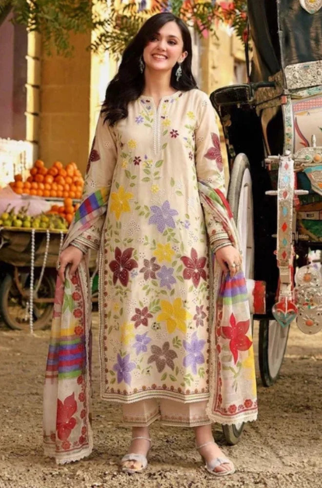 Aneelas Embroidered lawn Three Piece AN-11