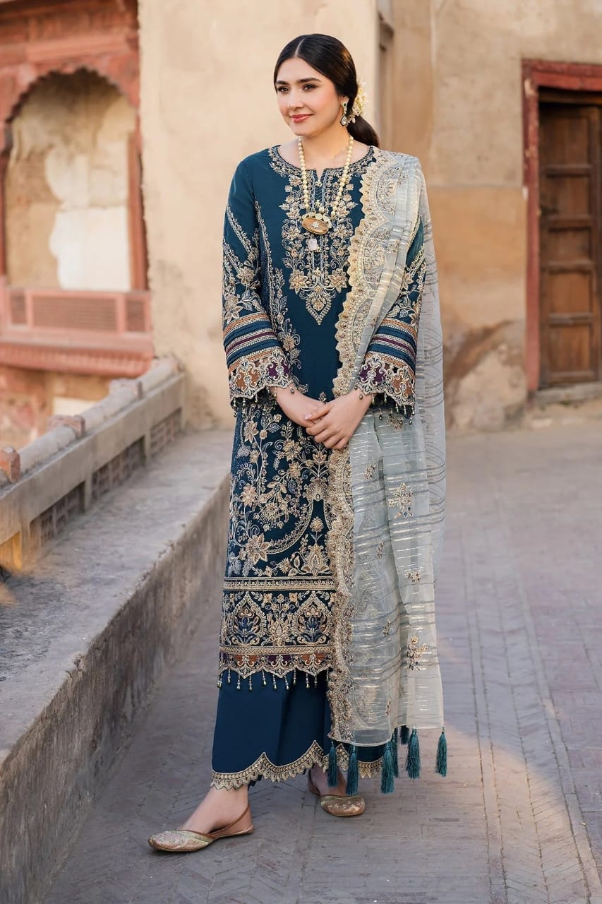 EID Collection Mushq Embroidered lawn Three Piece D-9908