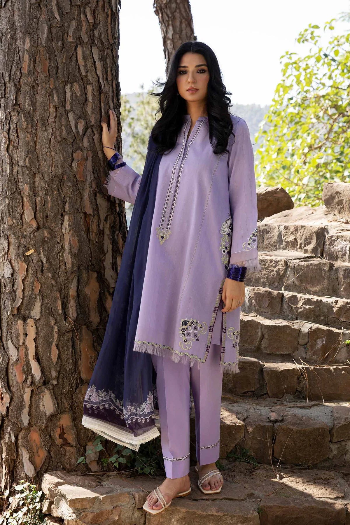 Anaya Three Piece Winter Collection D-809
