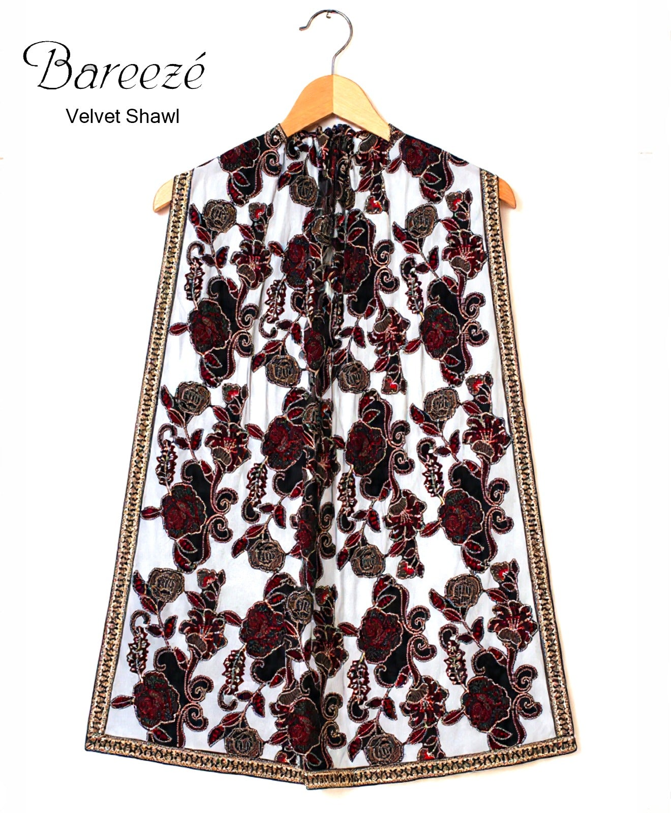 Bareeze BRS-14 Embroidered Heavy Velvet Shawl Winter Collection