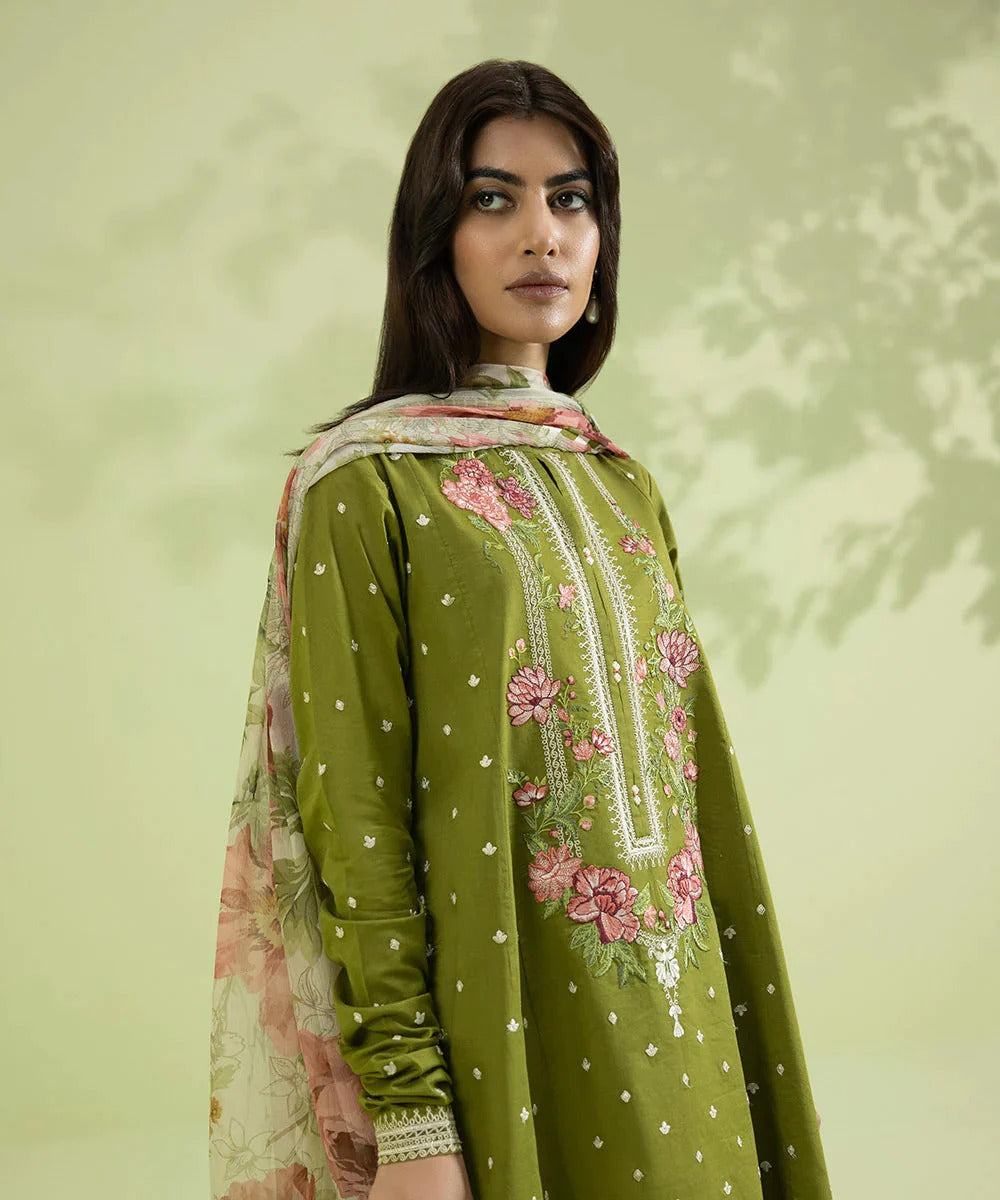 Sapphire Embroidered Dhanak Three Piece SPL-923