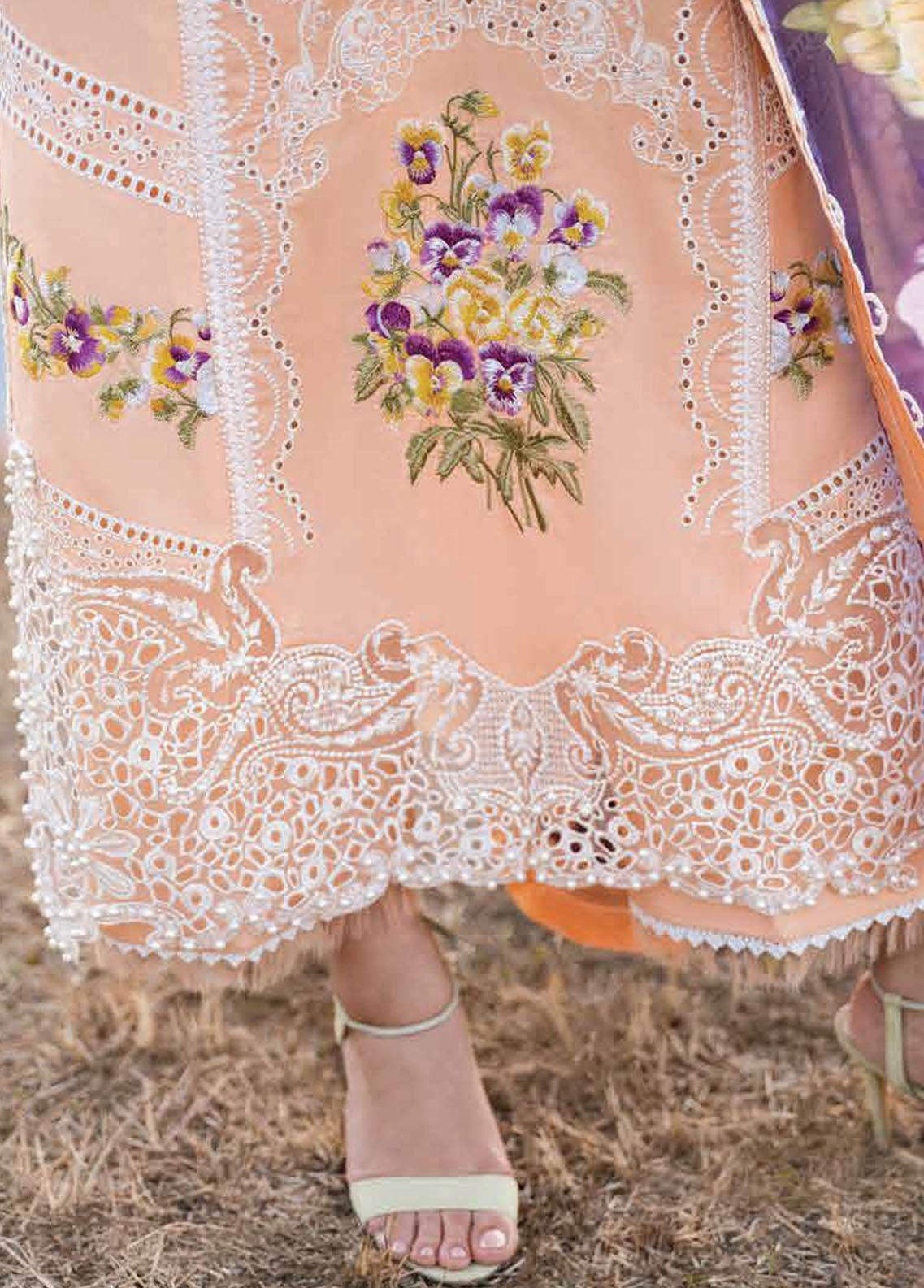 Mushq Chikenkari Embroidered Dhanak Three Piece MQ-25