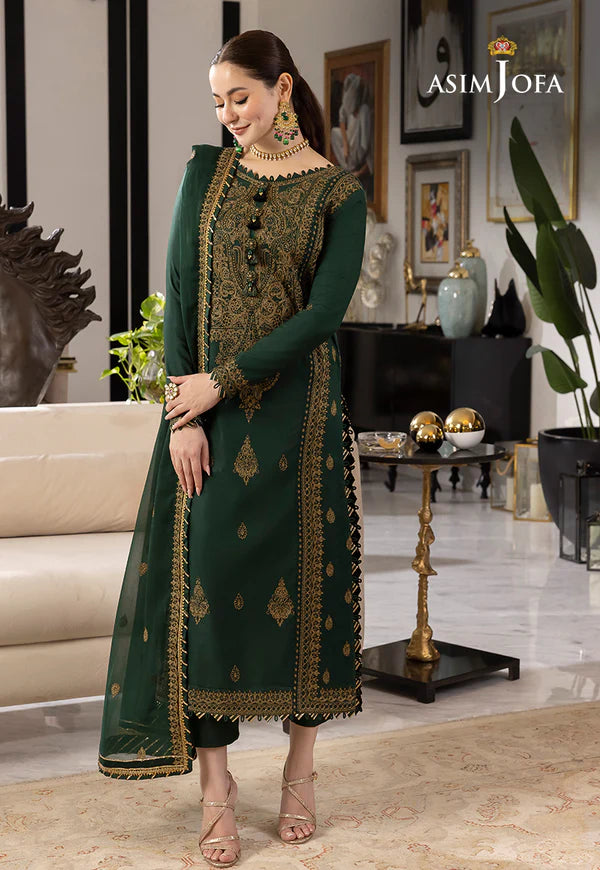 Asim jofa Embroidered Three Piece Lawn AJ-131
