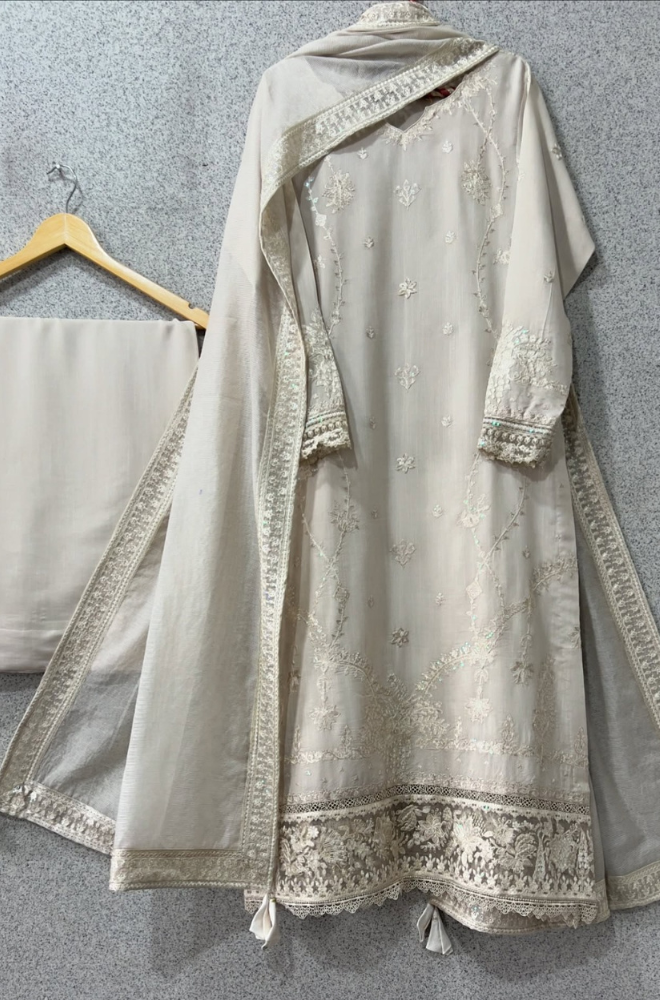 EID Collection Zarqash Embroidered lawn Three Piece D-127