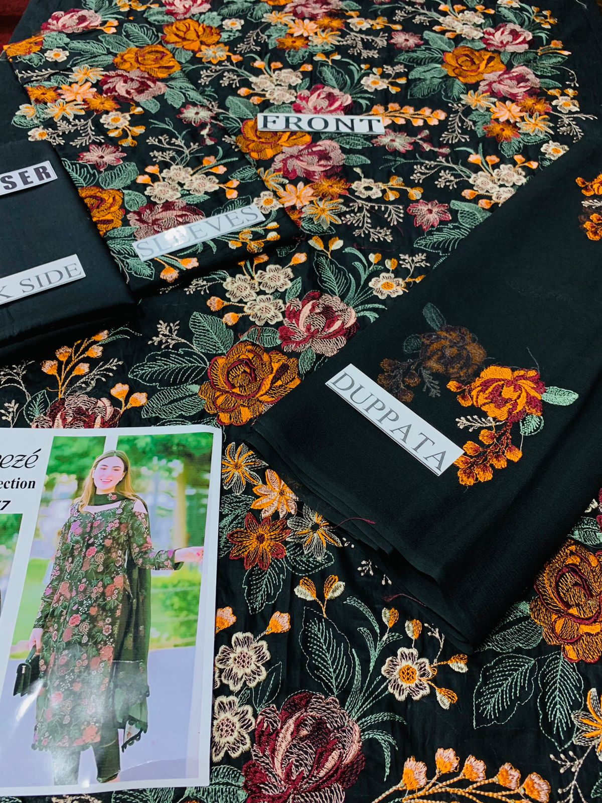 Bareeze D 357 Black EID Collection Embroidered Three Piece Lawn Collection