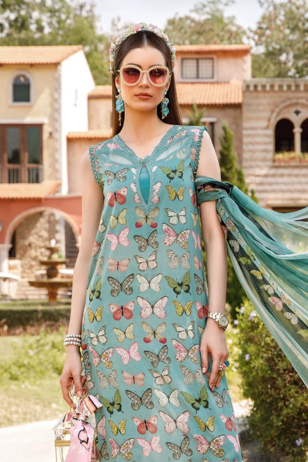 M-Print 08 Lawn Digital Printed Three Piece