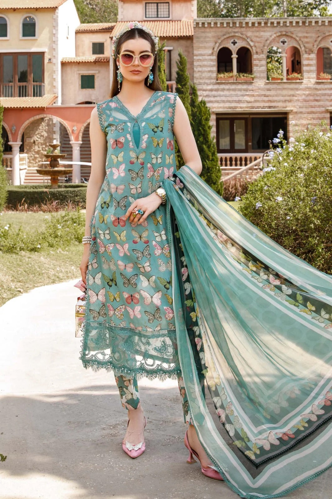 M-Print 08 Lawn Digital Printed Three Piece