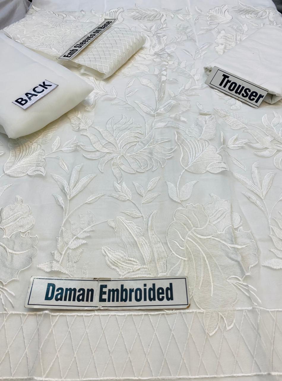 Limelight LT-White Embroidered Organza Two Piece Collection