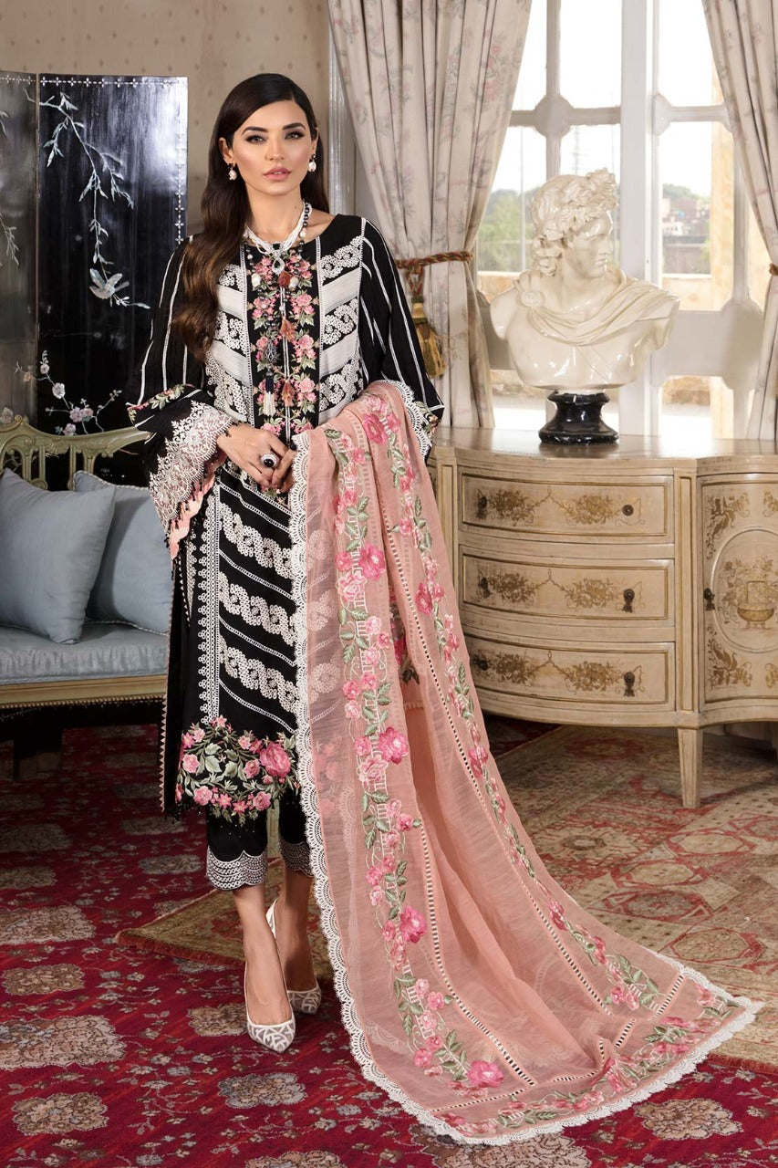 Crimsonn CR-01 Black Embroidered Lawn Three Piece Summer Collection