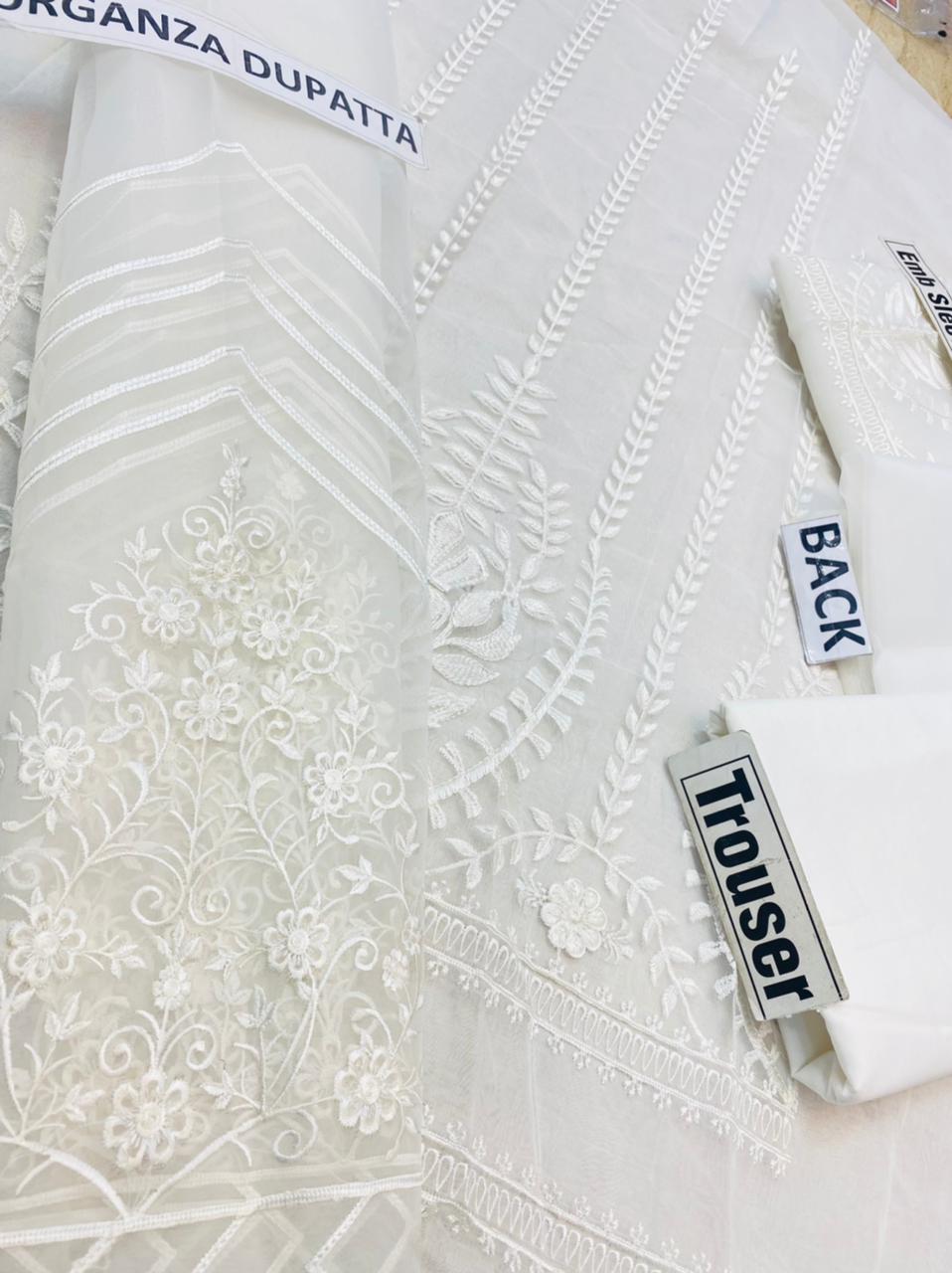 femalechoice Design#11 Organza Lawn inner Embroidered 3 pc