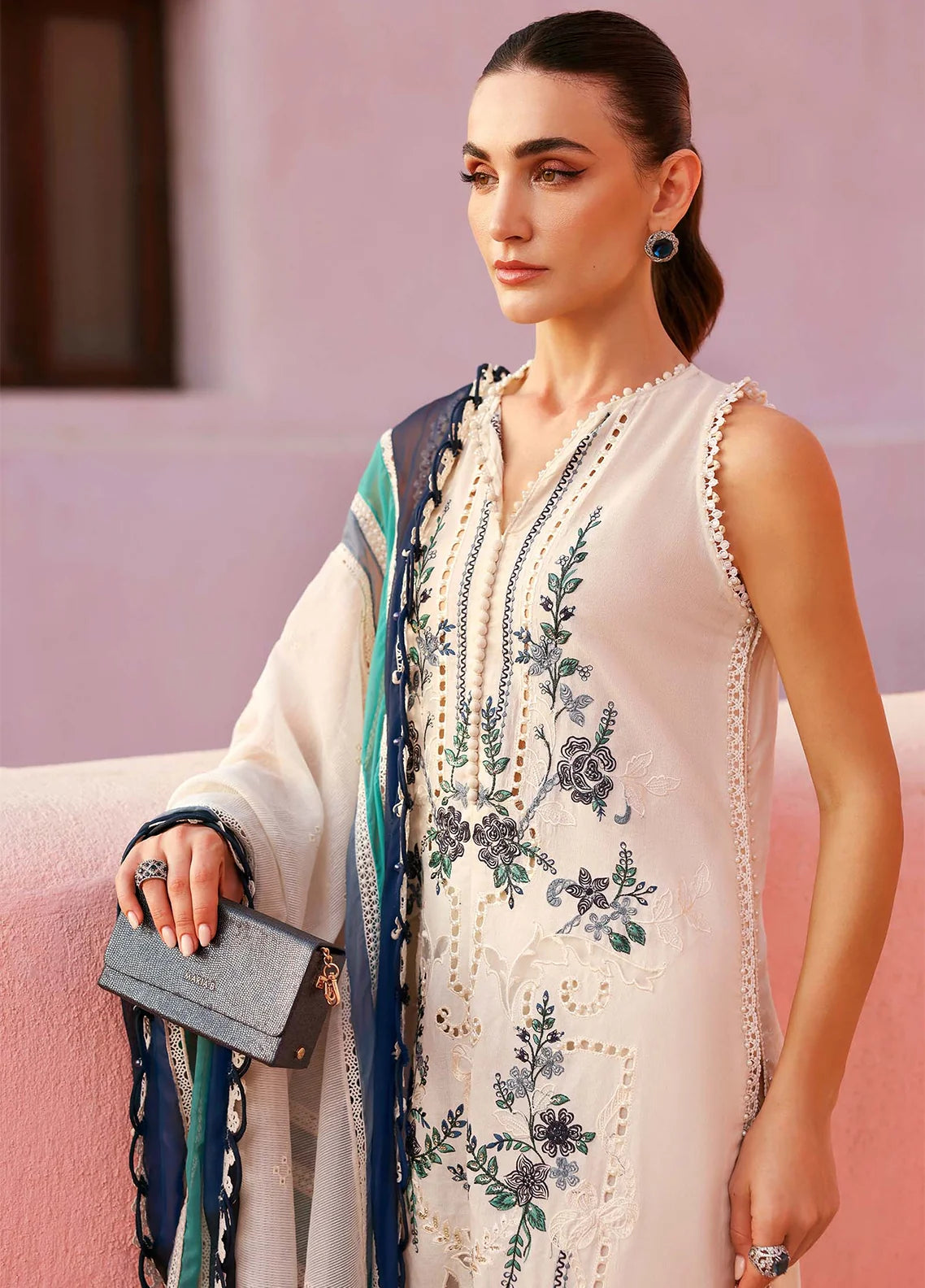 Maria-B Embroidered lawn Three Piece MB-392