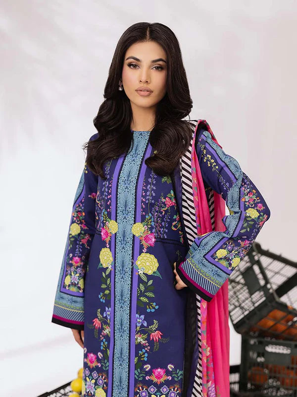 COCO BY ZARA SHAHJAHAN Printed three  piece suit D-292