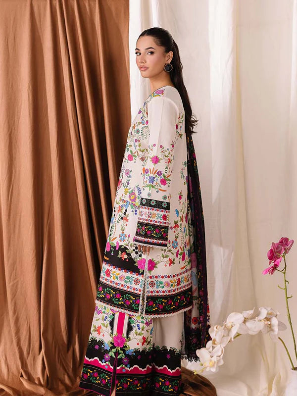 COCO BY ZARA SHAHJAHAN Printed three  piece suit D-295