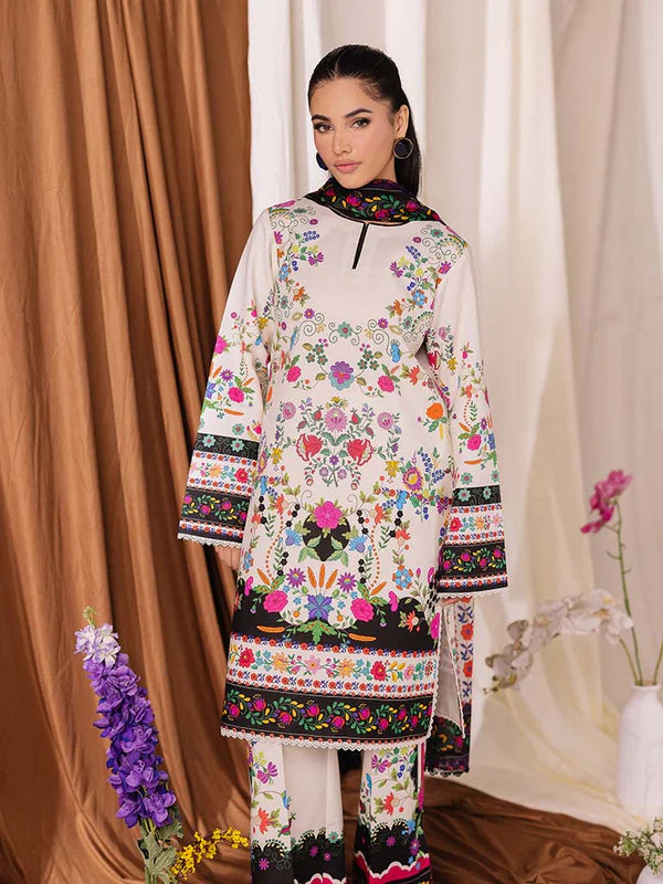 COCO BY ZARA SHAHJAHAN Printed three  piece suit D-295