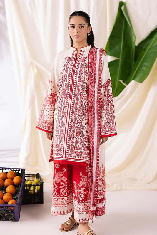 COCO BY ZARA SHAHJAHAN Printed three  piece suit D-296