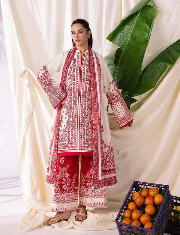 COCO BY ZARA SHAHJAHAN Printed three  piece suit D-296