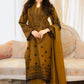 zarashahjhan Embroidered Dhanak Three Piece coco-66