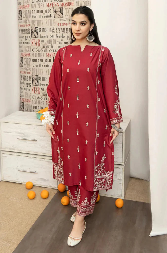 Urge Embroidered Dhanak Three Piece UR-696