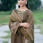 izel Embroidered Dhanak Three Piece D-101