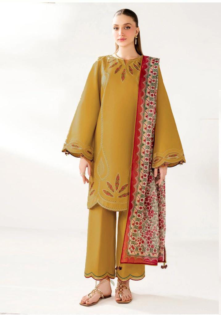 jazmin Embroidered Dhanak Three Piece jz-176