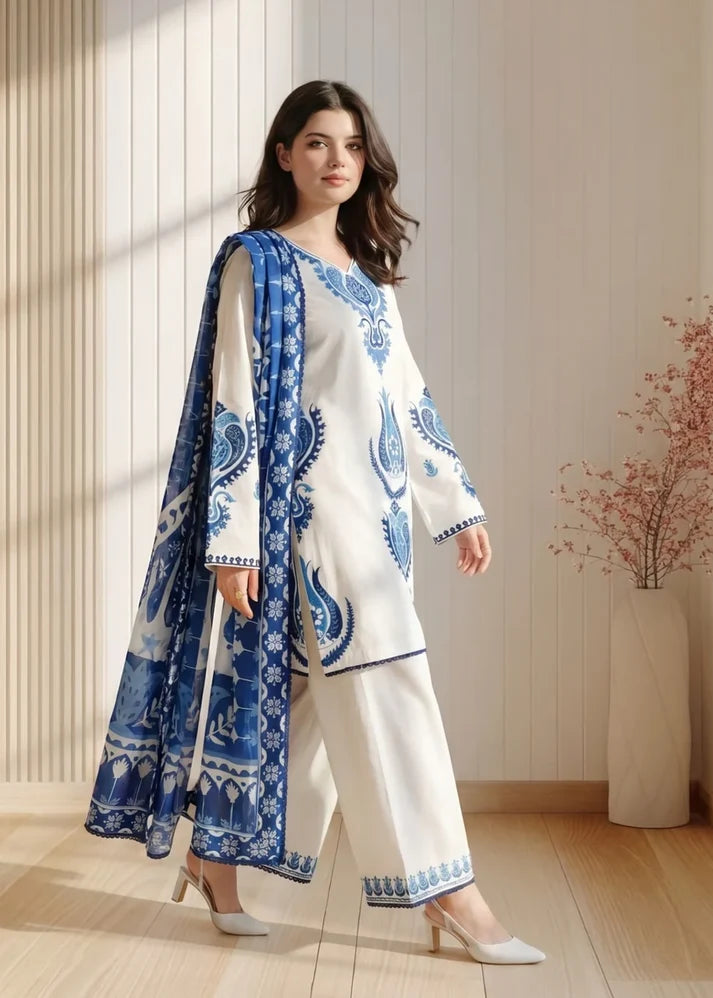 Laam Embroidered lawn Three Piece LM-373