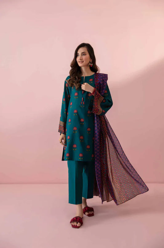 Nishat Embroidered Dhanak Three Piece NL-671