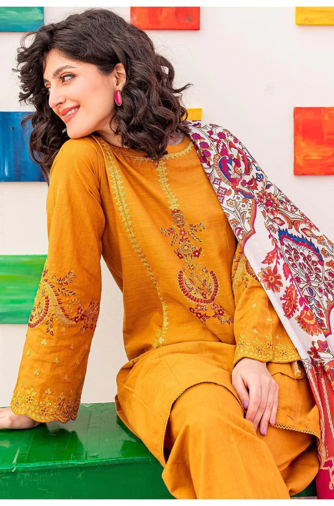 Batik D 731  Embroidered Dhanak Three Piece Winter Collection