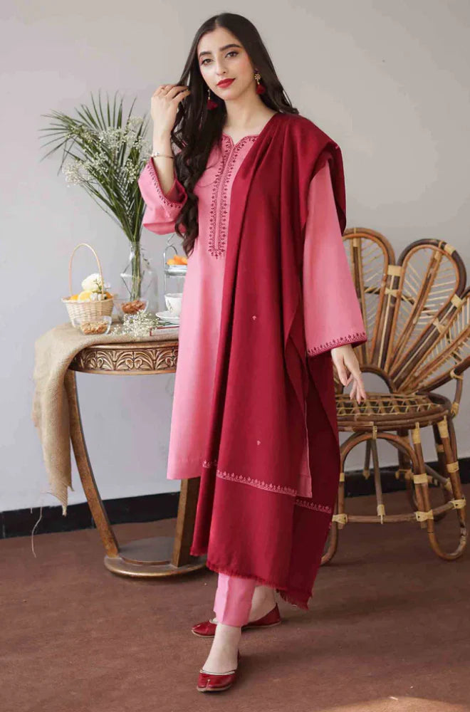 Asling Embroidered Dhanak Three Piece AS-748