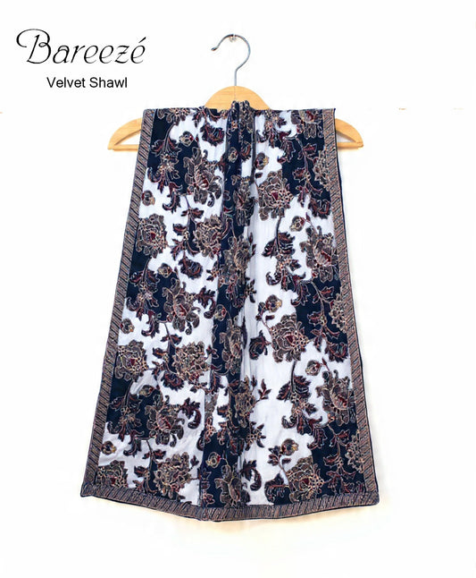 Bareeze BRS-13 Embroidered Heavy Velvet Shawl Winter Collection