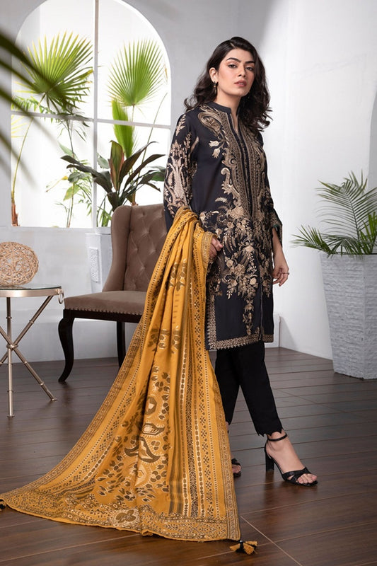 Zarashahjhan Embroidered Dhanak Three Piece COCO-805