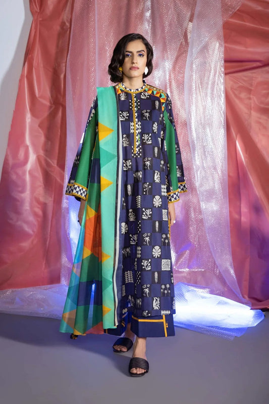 Sapphire khaddar Printed 3PC (D-602)